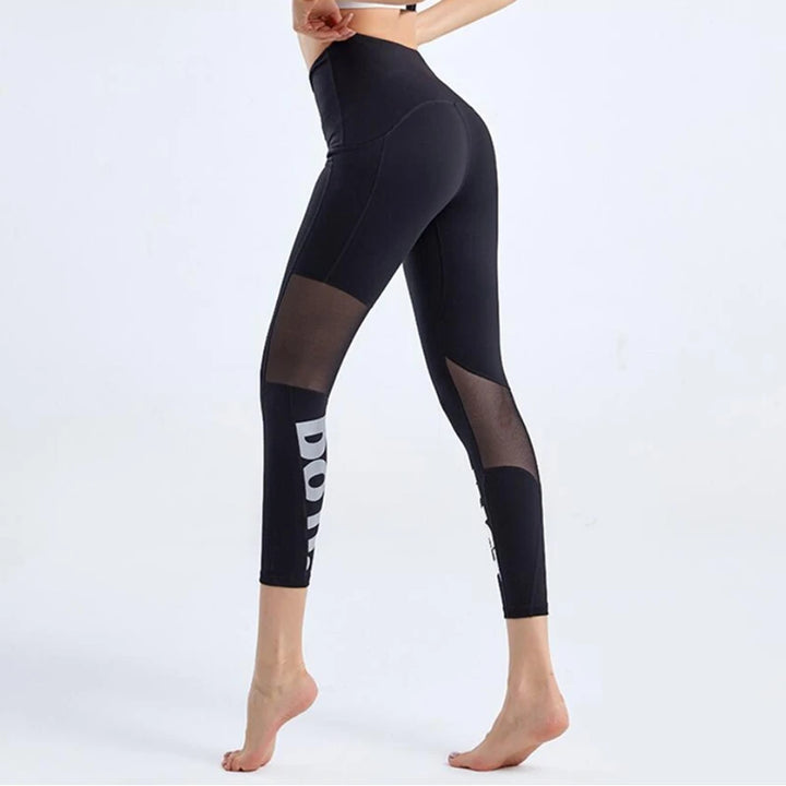 Legging ajouré taille haute en maille