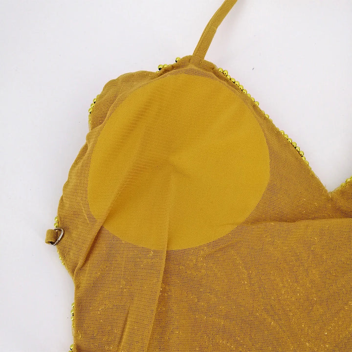 Robe de Danse Pailletée Dos Nu Papillon