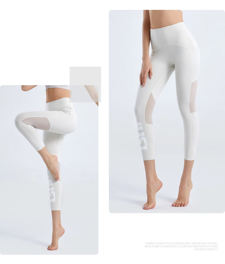 Legging ajouré taille haute en maille