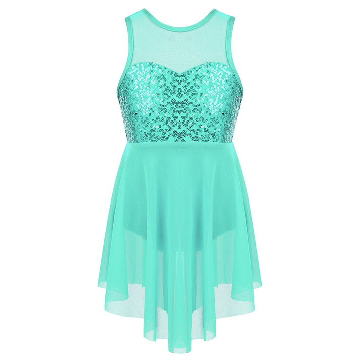 Robe courte asymétrique avec corsage paillettes Jana