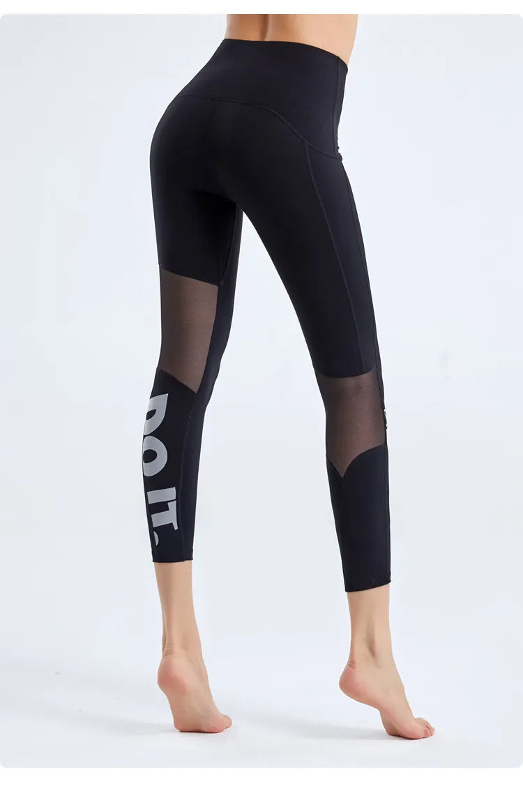 Legging ajouré taille haute en maille