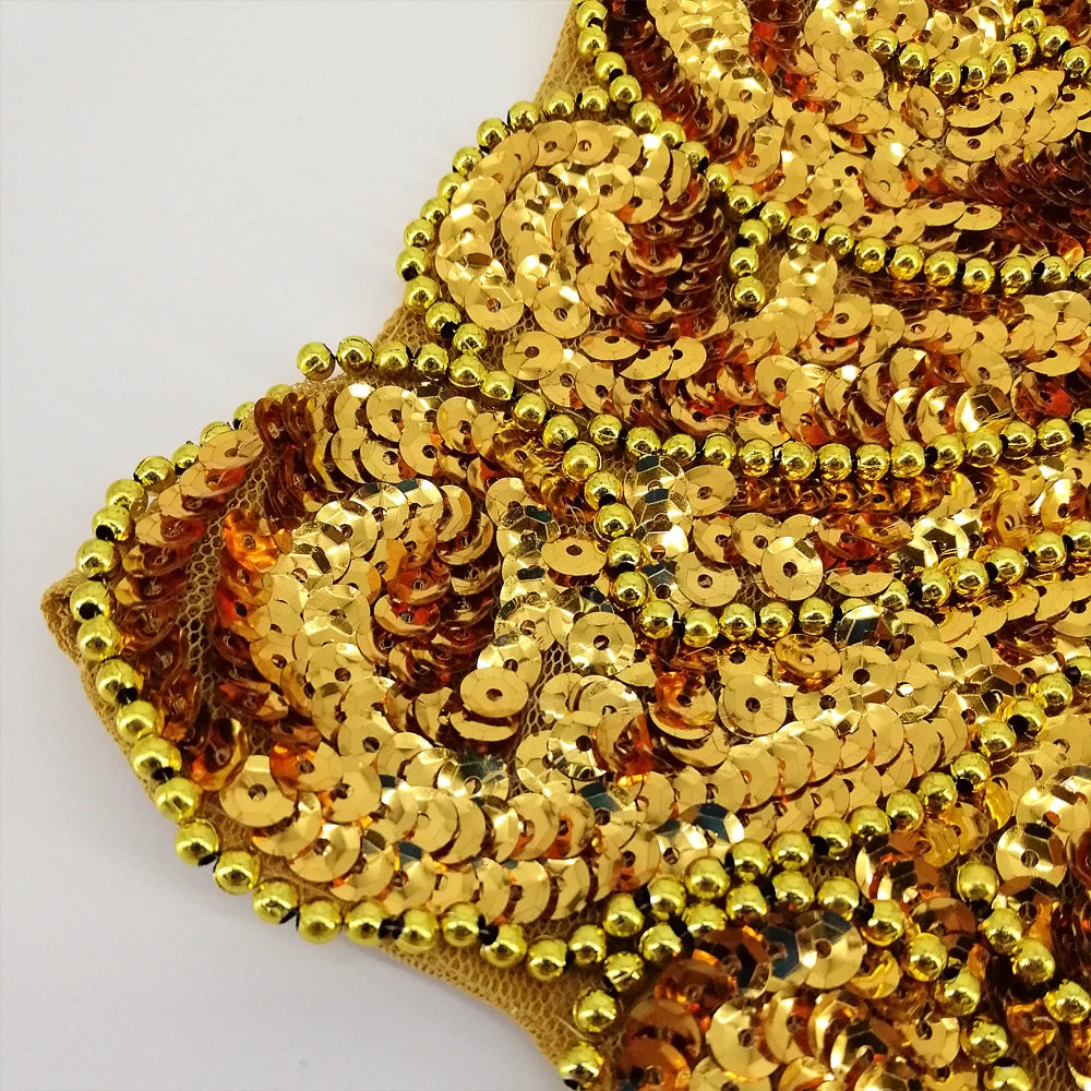 Robe de Danse Pailletée Dos Nu Papillon