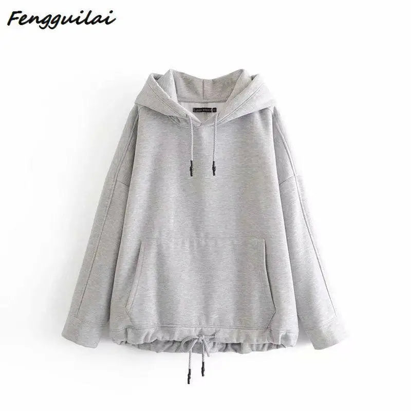 Sweat-shirt capuche coupe femme avec cordon