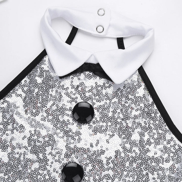 Robe justaucorps paillette sans manches Angélique