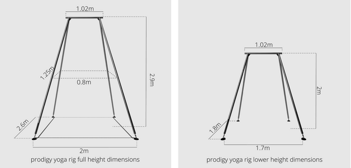 Structure balançoire pour danse aérienne ou yoga aérien 2,0 m x 2,6 m