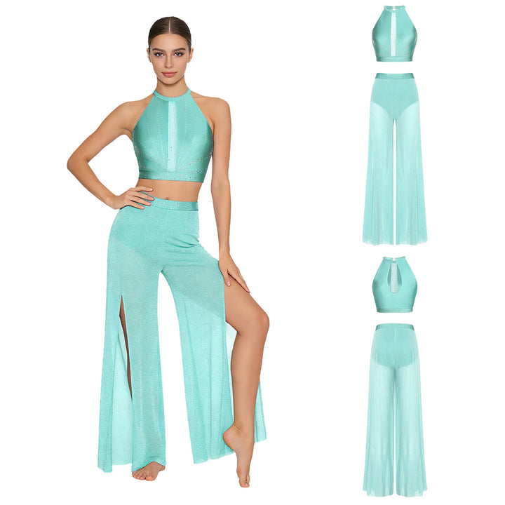 Ensemble Back Hollow-out Top pantalon Tracy