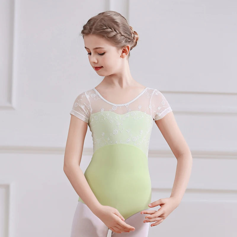 Justaucorps manches courtes haut dentelle Alix