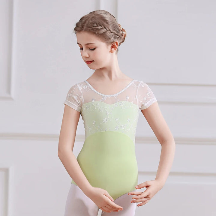 Justaucorps manches courtes haut dentelle Alix