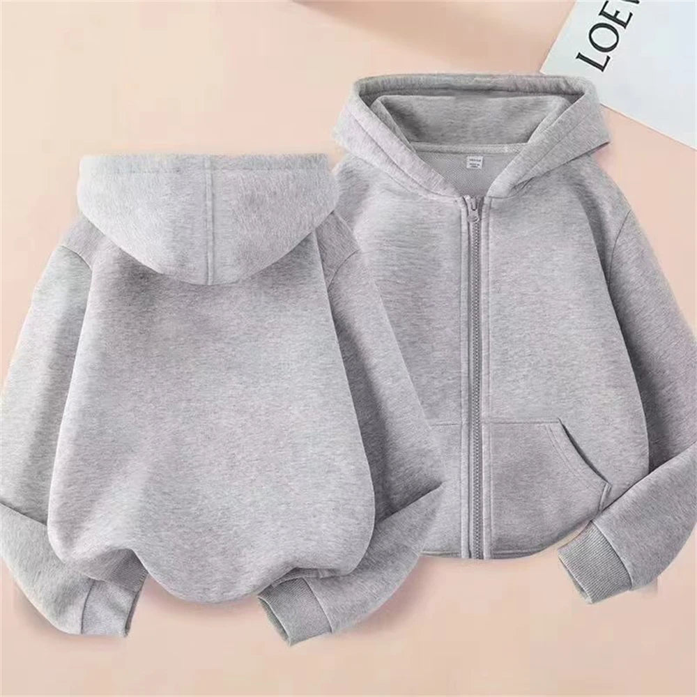 Veste zip à capuche enfant unisexe
