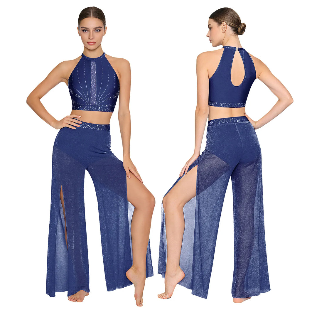 Ensemble Back Hollow-out Top pantalon Tracy