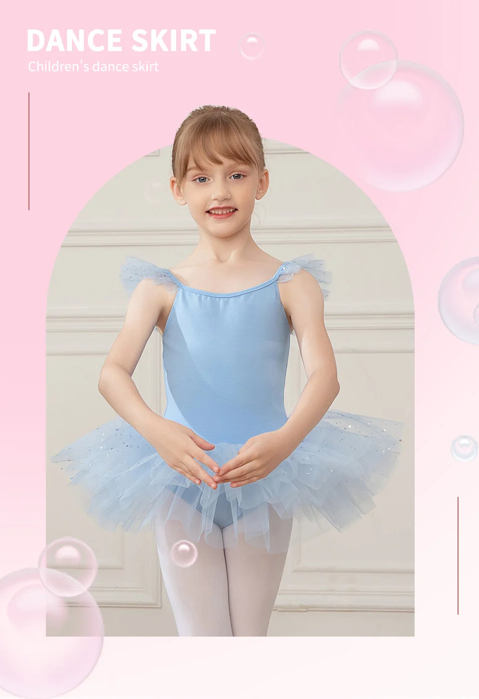 Justaucorps tutu paillettes avec bretelles fantaisie Elen