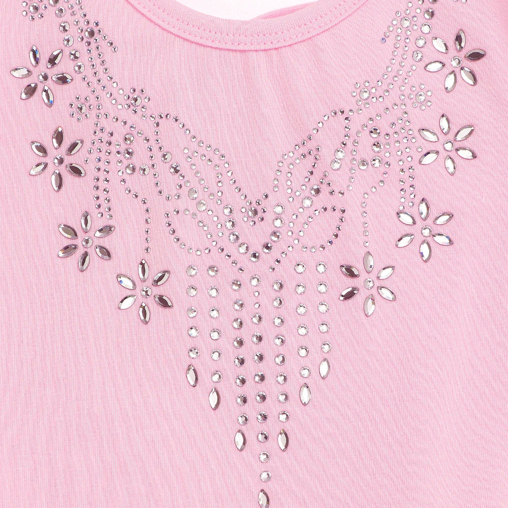 Justaucorps Tutu manches courtes strass et paillettes Kaia