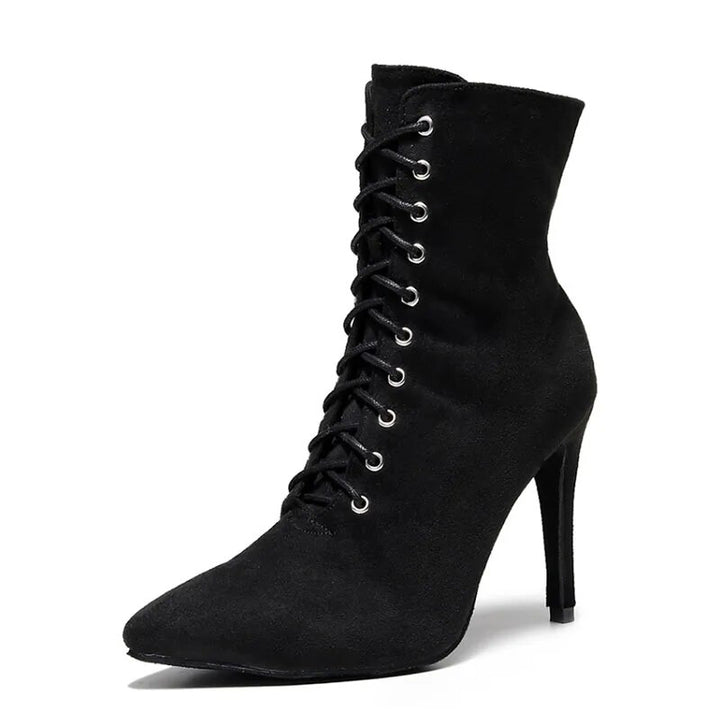 BOTTINES FERMÉES DANSE SHAYANE NOIR TALONS DE 6 À 11CM