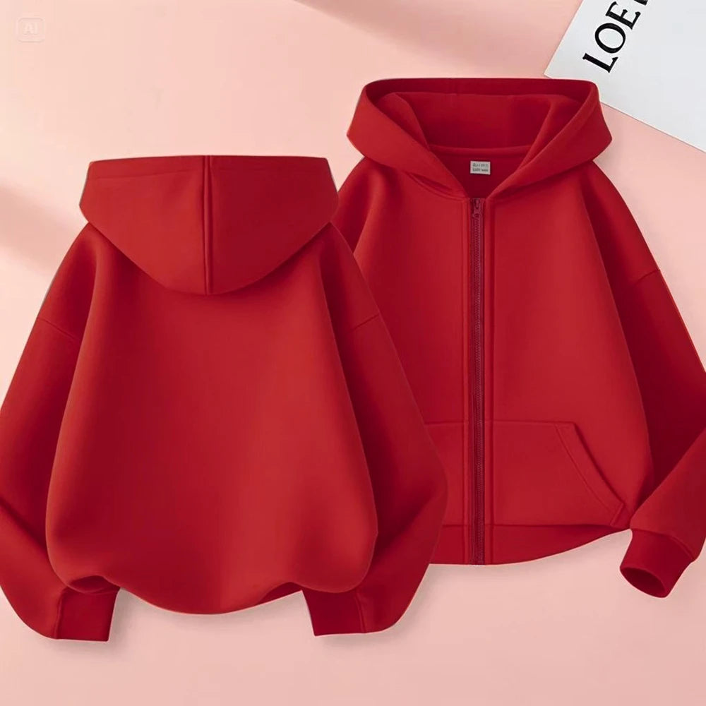 Veste zip à capuche enfant unisexe