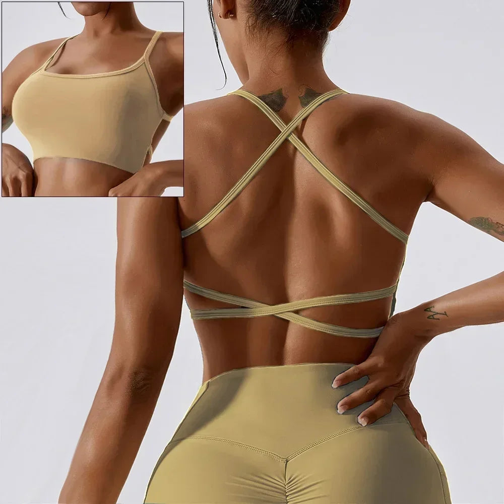 Brassière Elena fines bretelles croisées dos