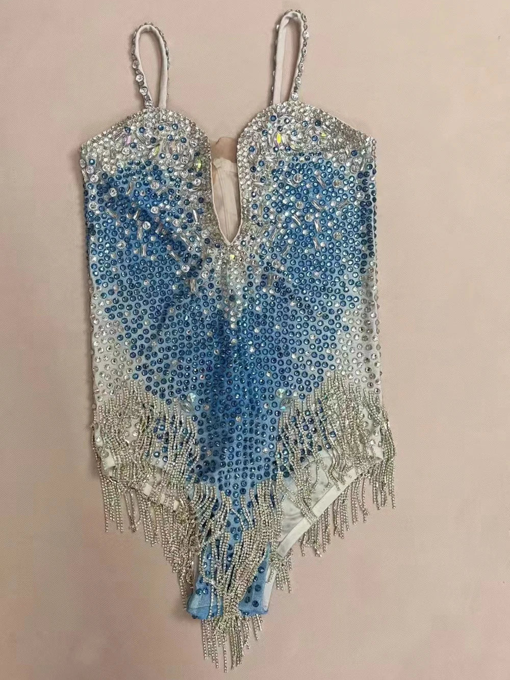 Justaucorps franges et strass Greta