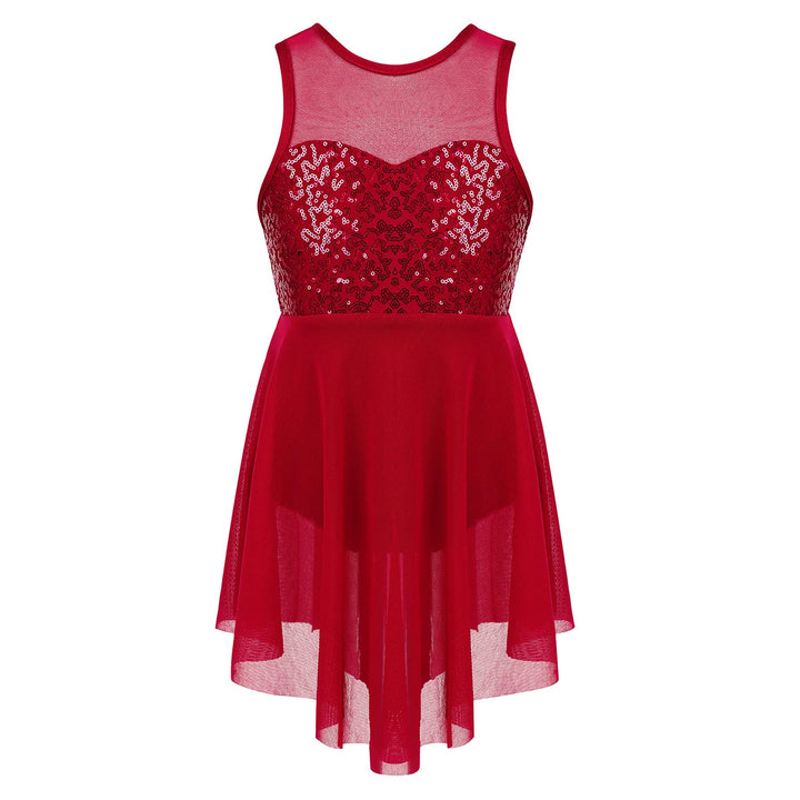 Robe courte asymétrique avec corsage paillettes Jana