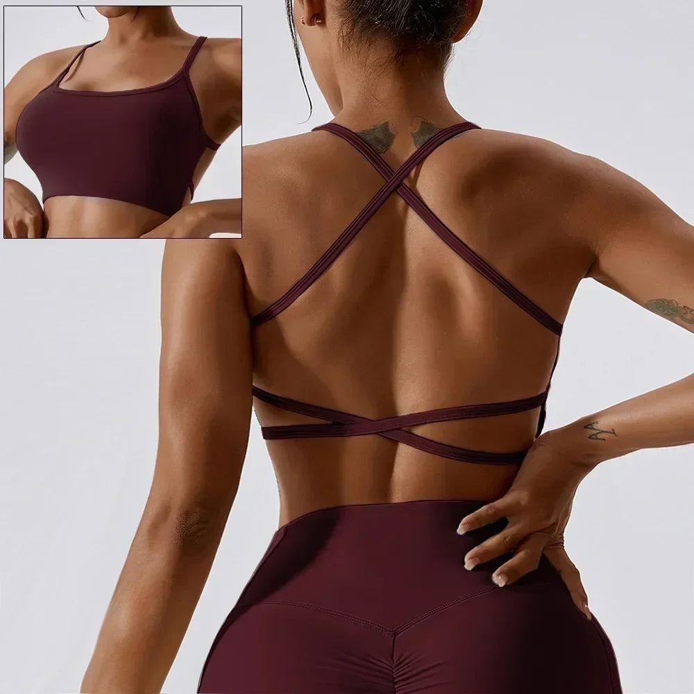 Brassière Elena fines bretelles croisées dos