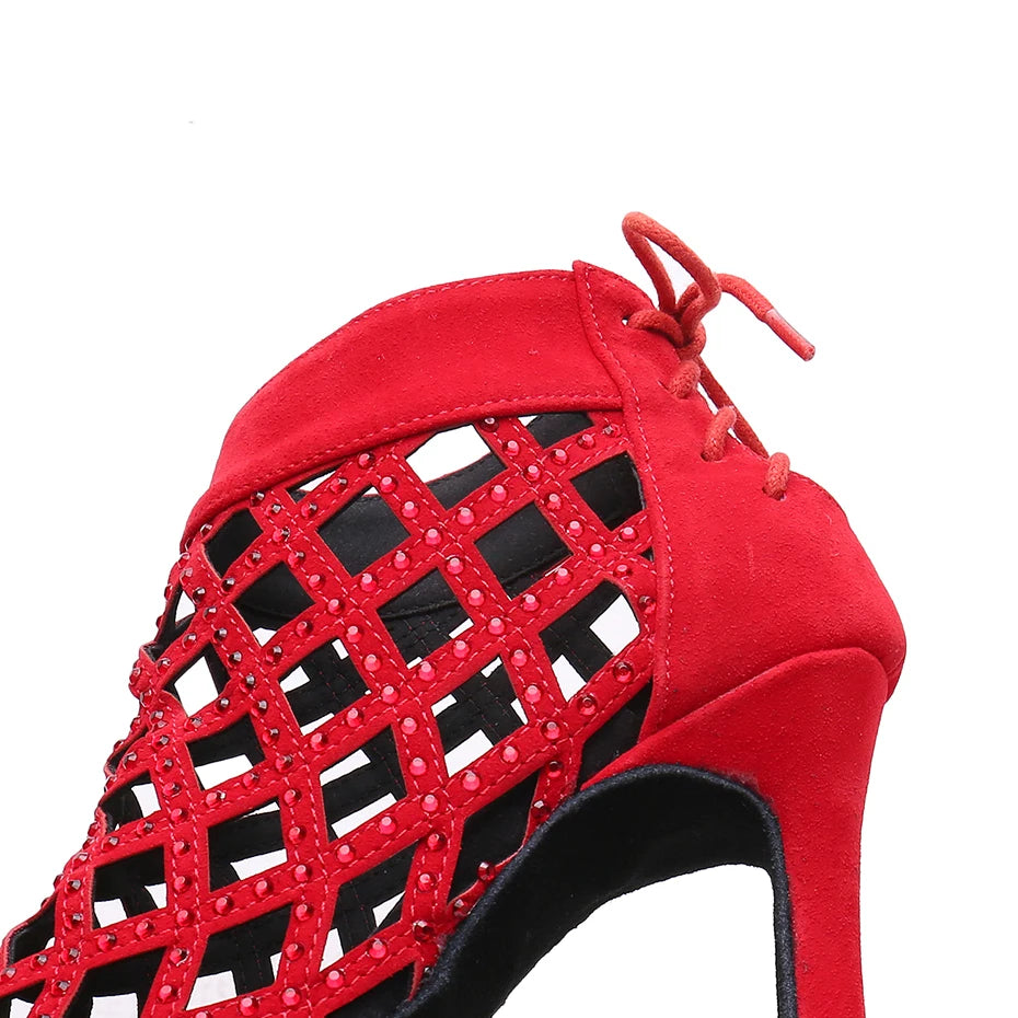 Bottines danse ajourée Noor 3 coloris disponibles Talons 6 à 10 cm