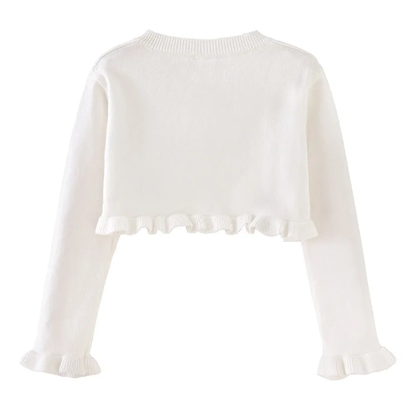 Veste courte manches longues avec bouton