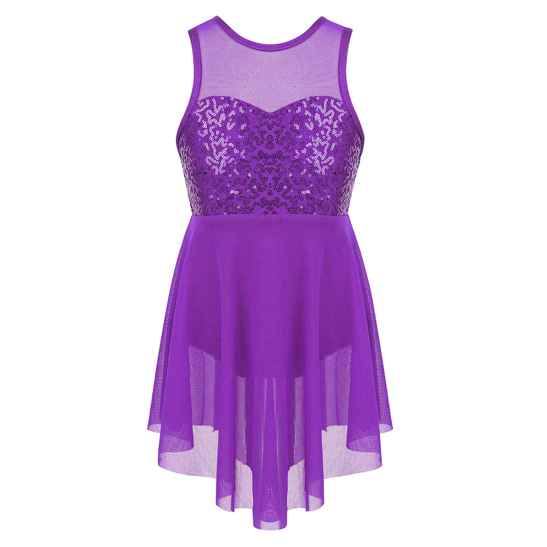 Robe courte asymétrique avec corsage paillettes Jana