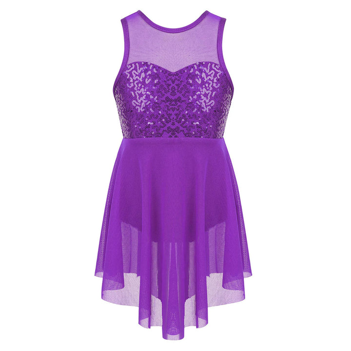 Robe courte asymétrique avec corsage paillettes Jana