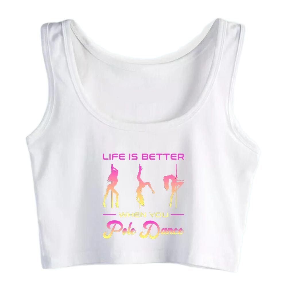 Top court sans manches logo Pole Dance
