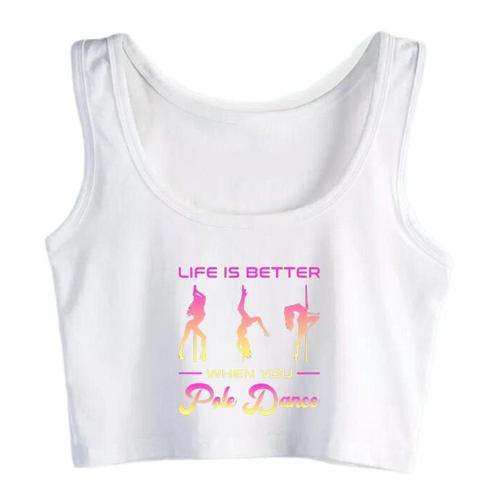 Top court sans manches logo Pole Dance