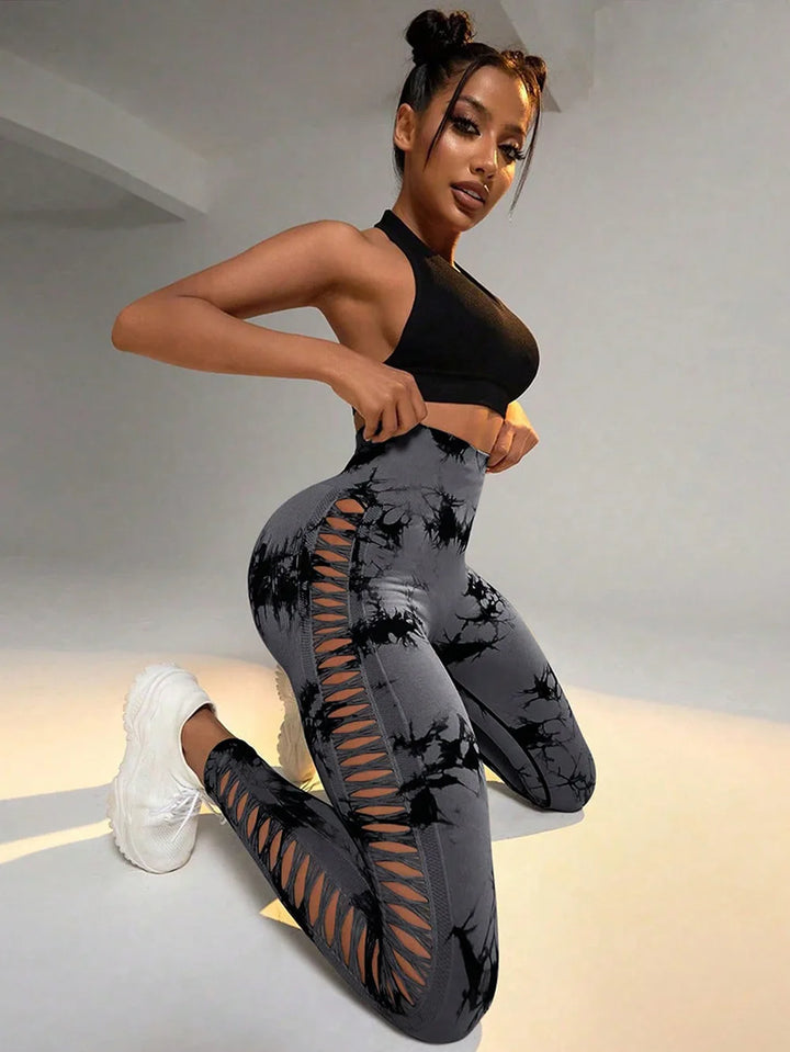 Legging avec découpe jambes fantaisie Valeria