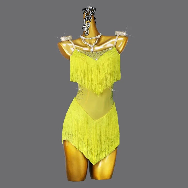 Robe danse Latine franges Alma