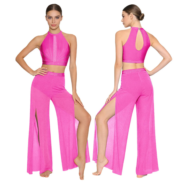 Ensemble Back Hollow-out Top pantalon Tracy