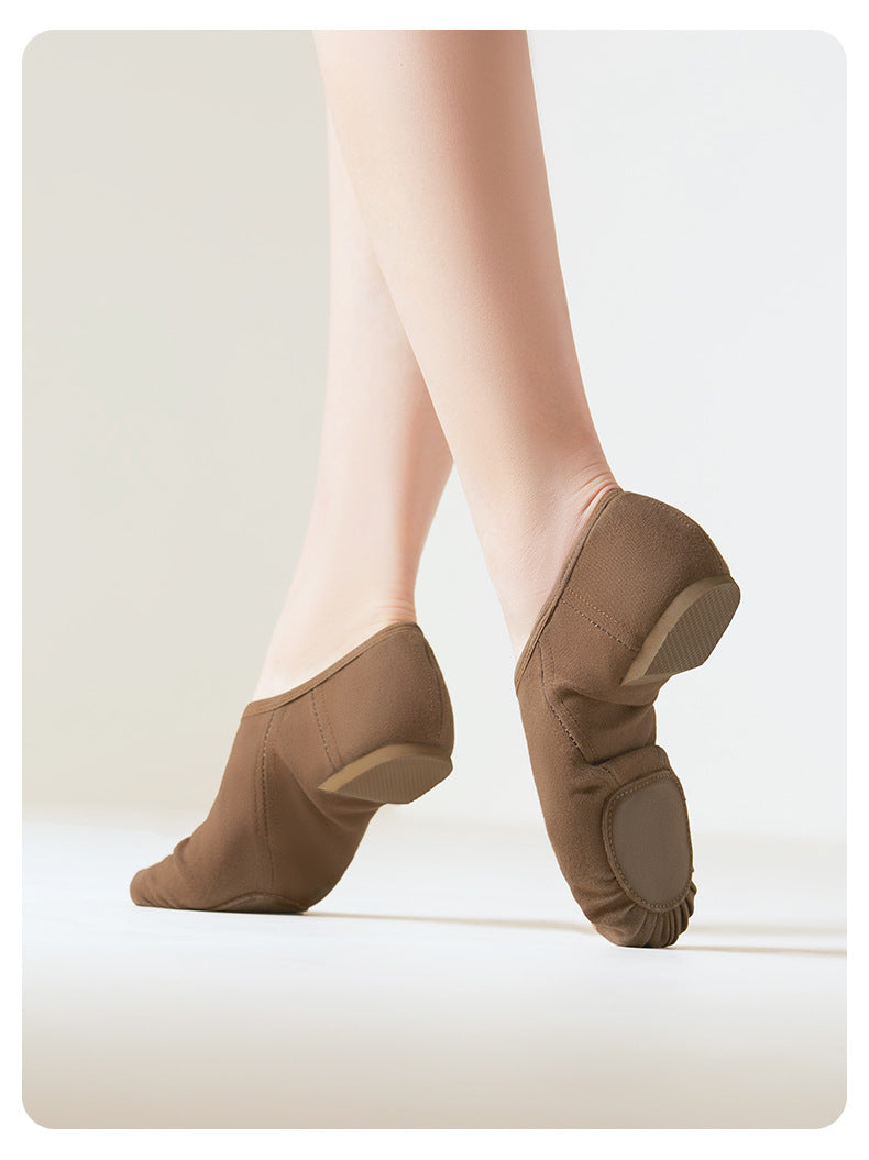 Chaussons jazz toile stretch bi-semelle