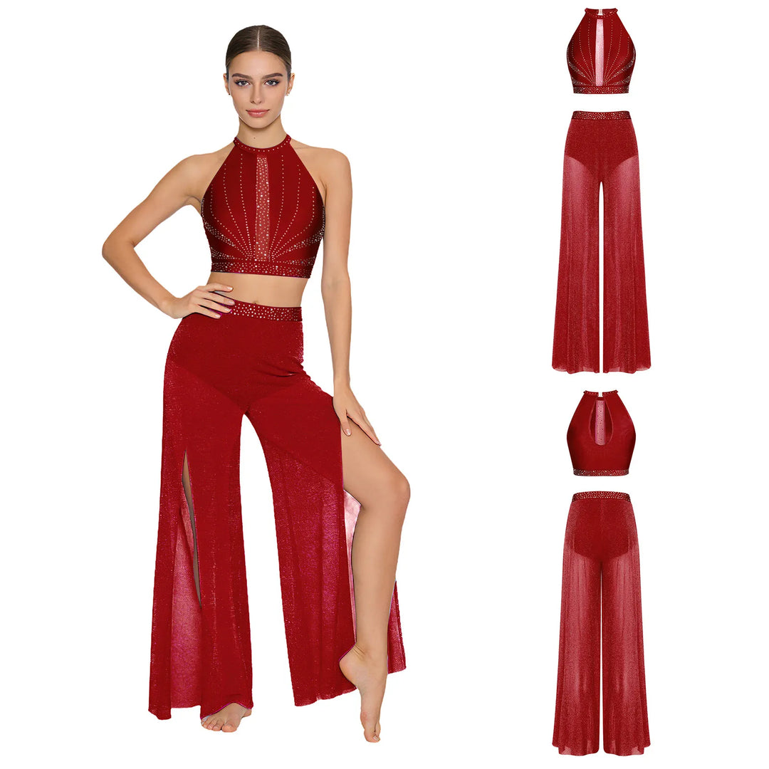 Ensemble Back Hollow-out Top pantalon Tracy