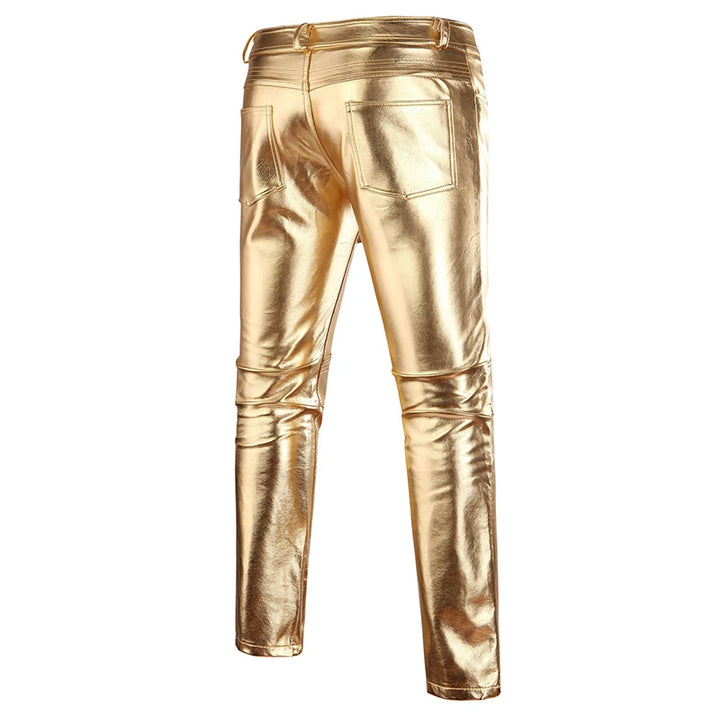Pantalon PU brillant pour hommes