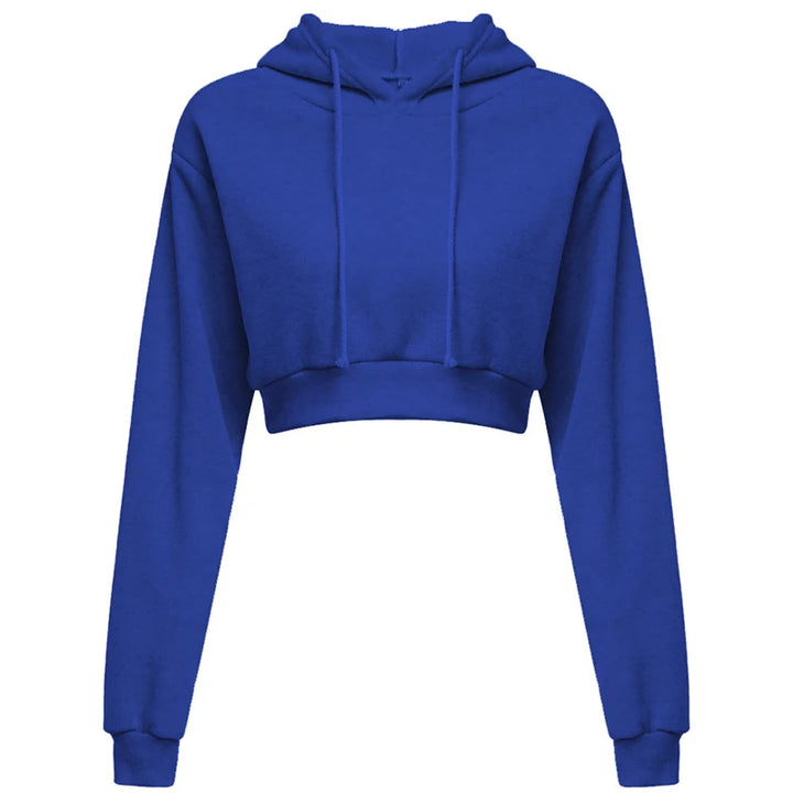 Sweat-shirt court à capuche manches longues Wedia