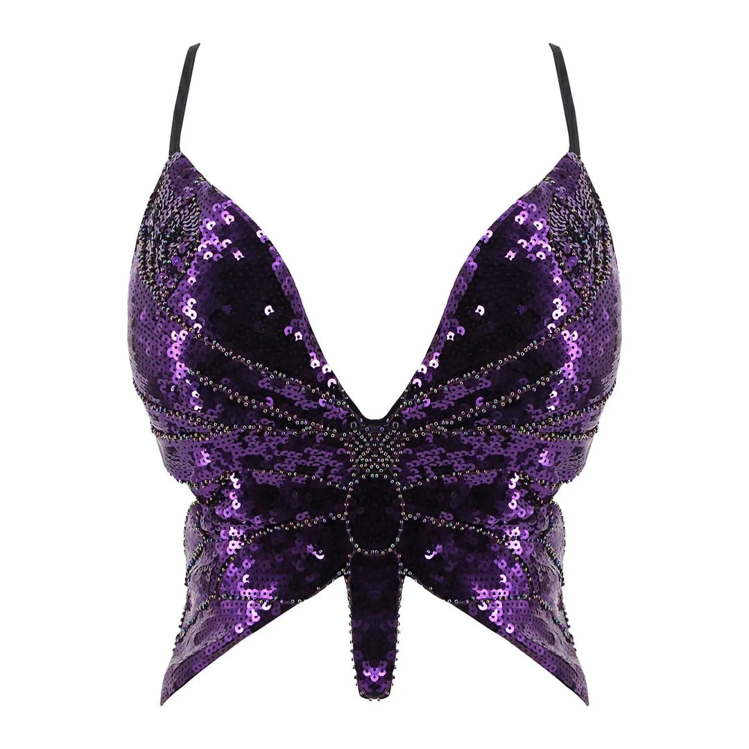 Bustier Paillettes Papillon
