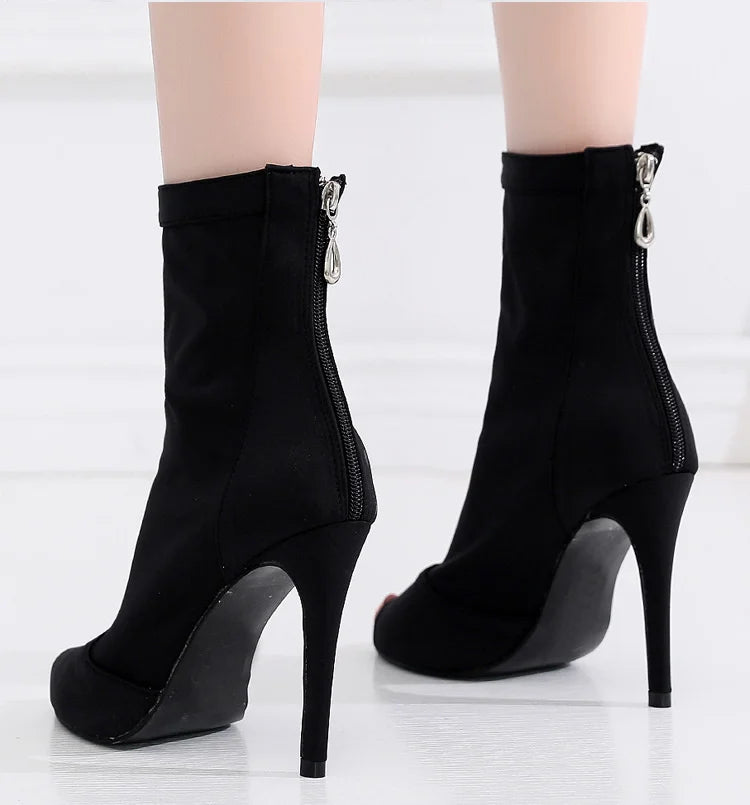 Bottines danse Assa noir Rubber sole Talons de 6 à 11cm