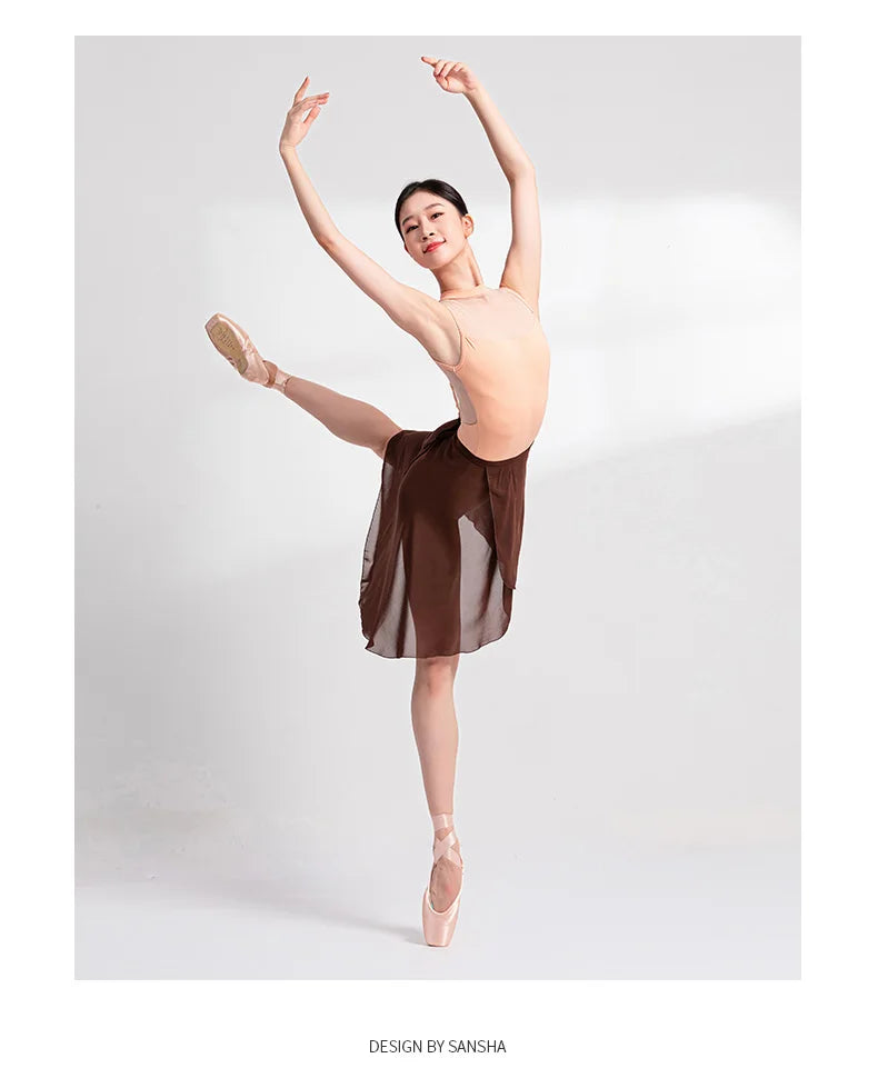 Justaucorps bi-matiere sans manches Sansha