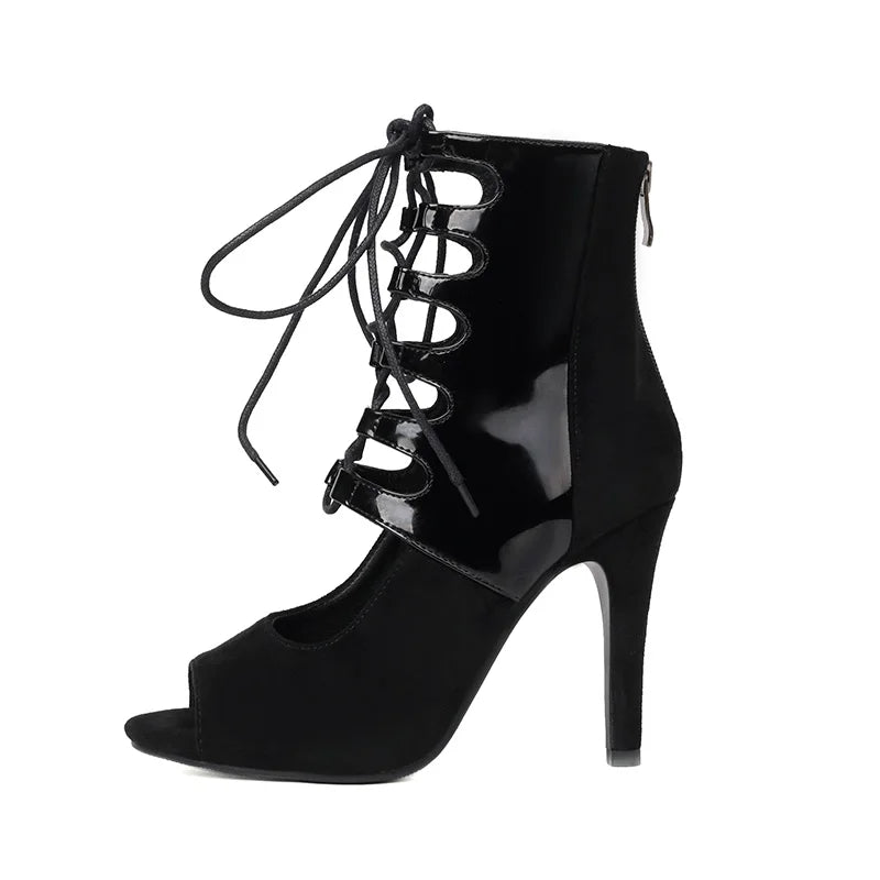 Bottines danse Carine semelle suede Talons de 7.5 à 11cm