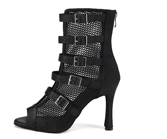 Bottines Sofia maille noire Talon de 6 à 10cm