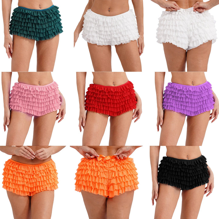 Pantie short court à volants