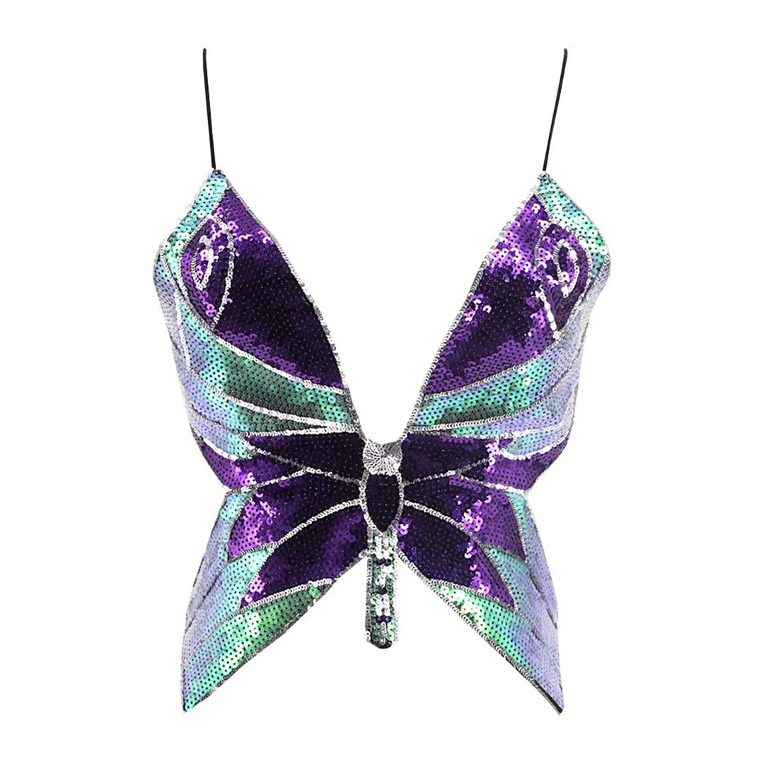 Bustier Paillettes Papillon