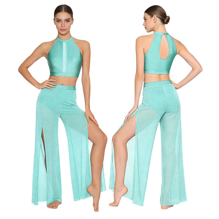 Ensemble Back Hollow-out Top pantalon Tracy