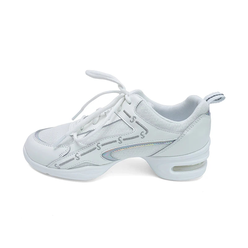 Baskets mesh cuir phosphore Sansha