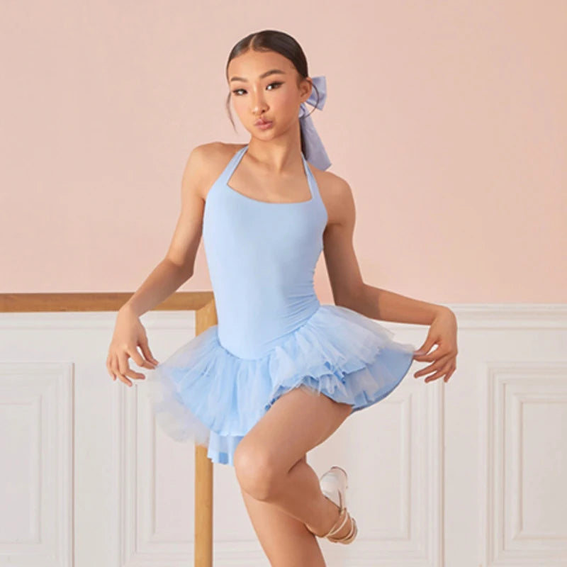 Robe justaucorps sans manches jupette dentelle Roselyne