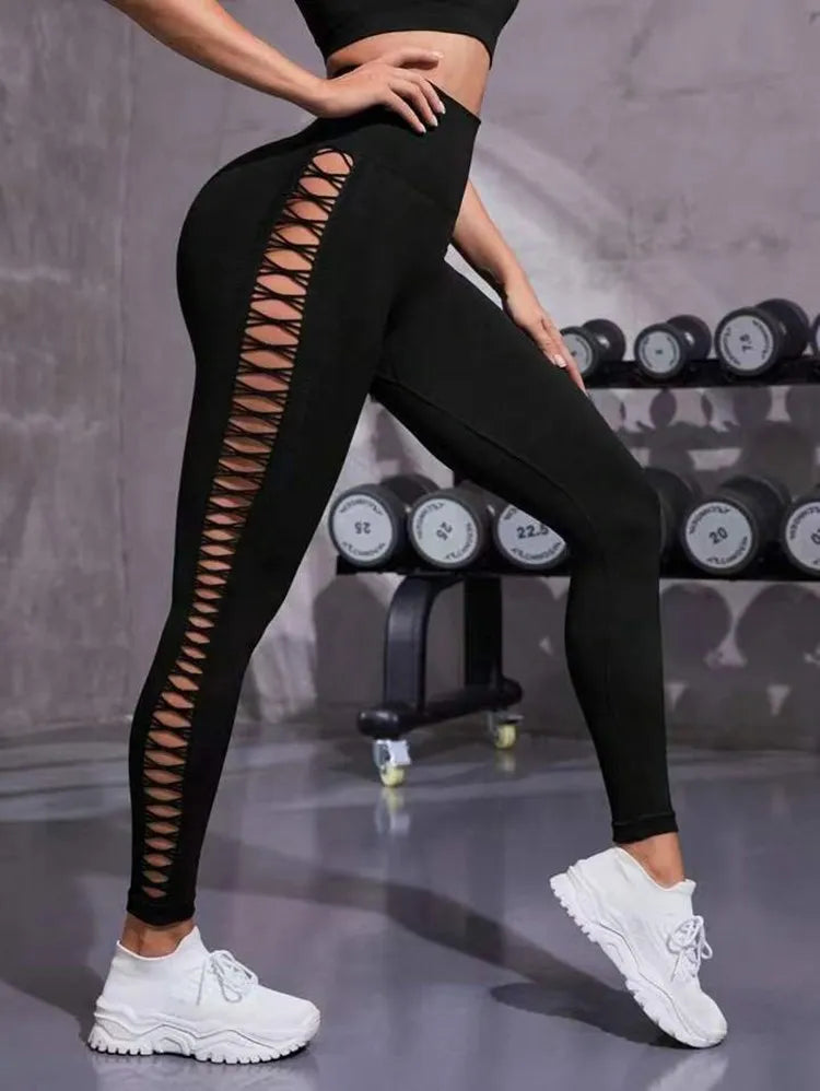 Legging avec découpe jambes fantaisie Valeria