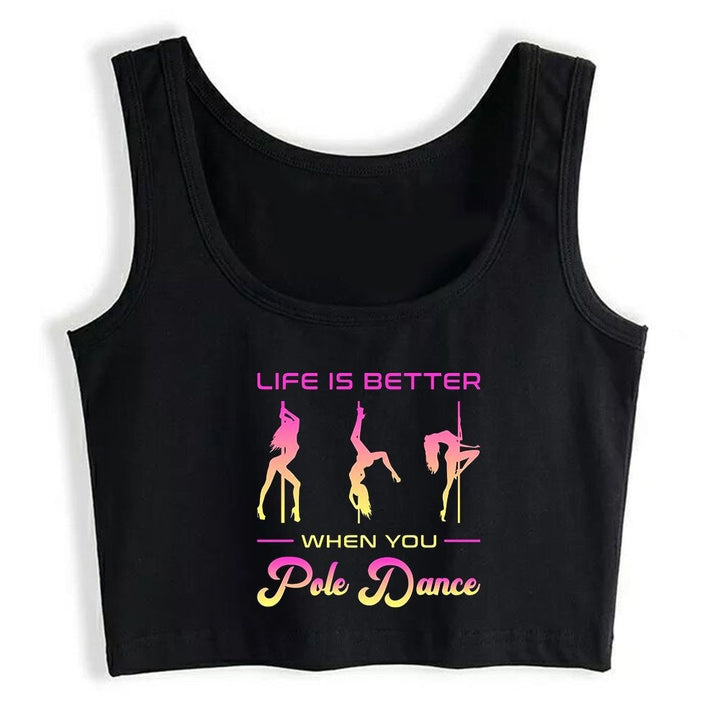 Top court sans manches logo Pole Dance