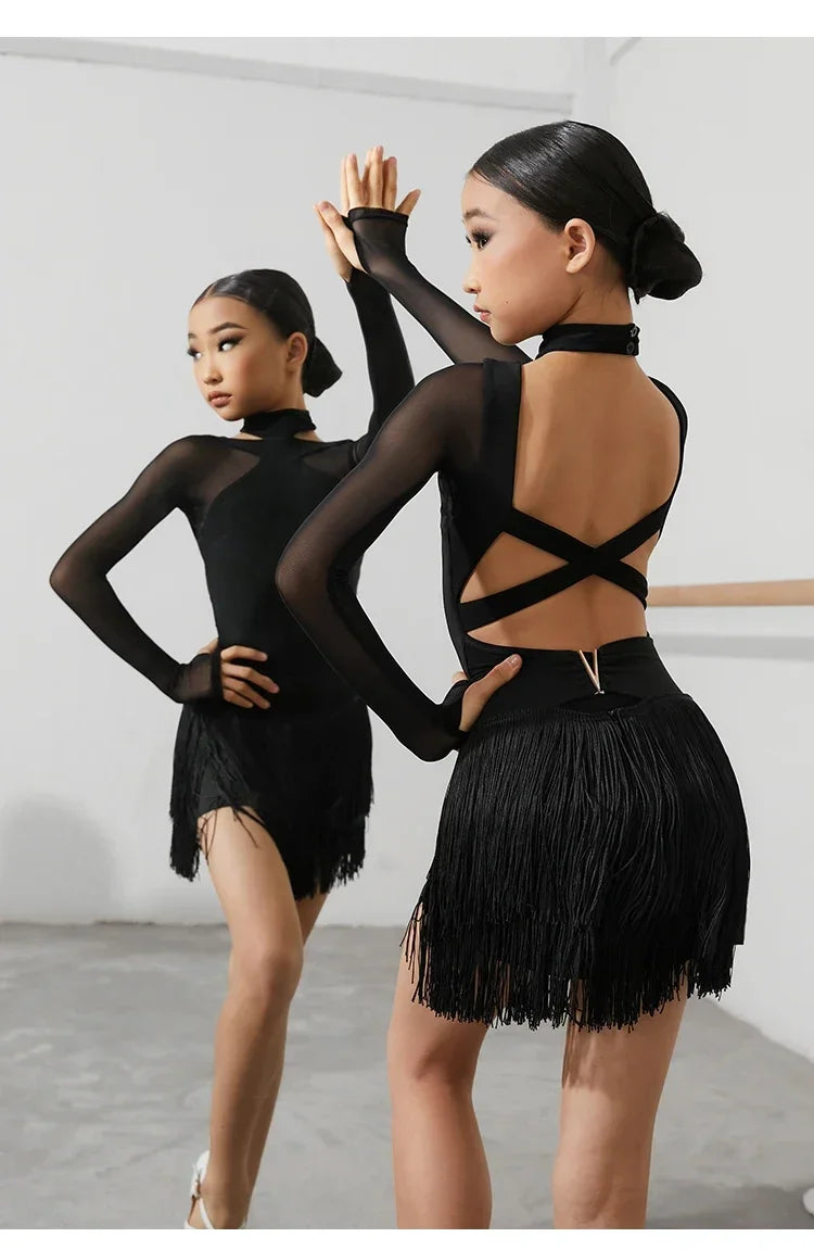 Justaucorps manches longues dos croisé Amira