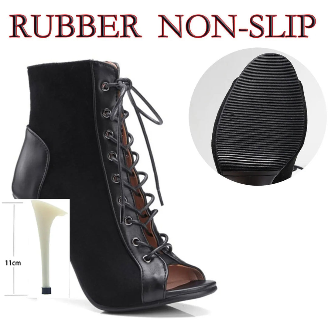 Bottines danse Myriam noir Talons de 7 à 11cm