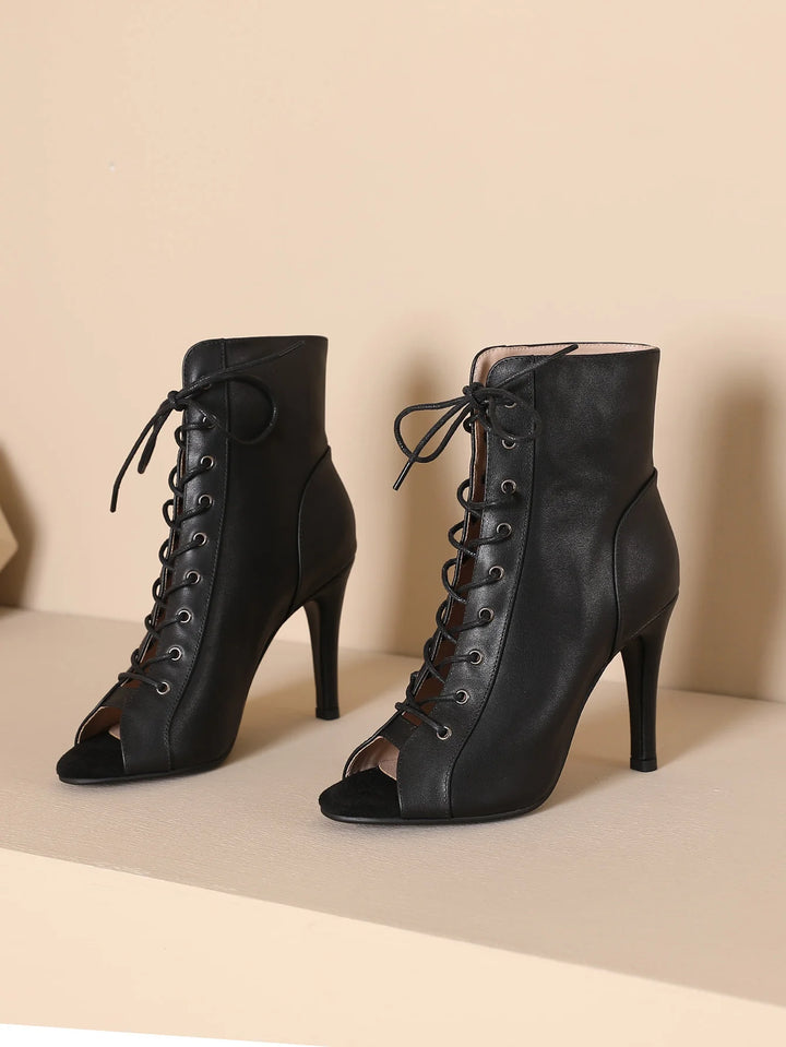 Bottines de danse cuir Nael Talons 7 à 9.5cm